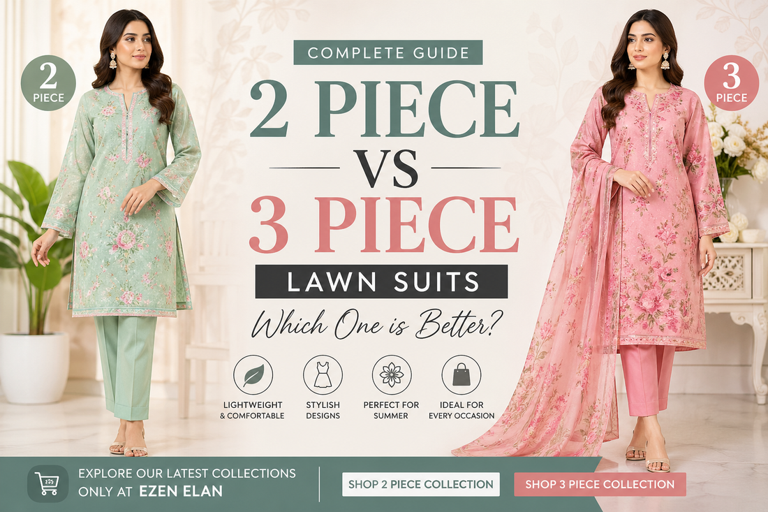 2 Piece vs 3 Piece Lawn Suits – Which One is Better in Pakistan?