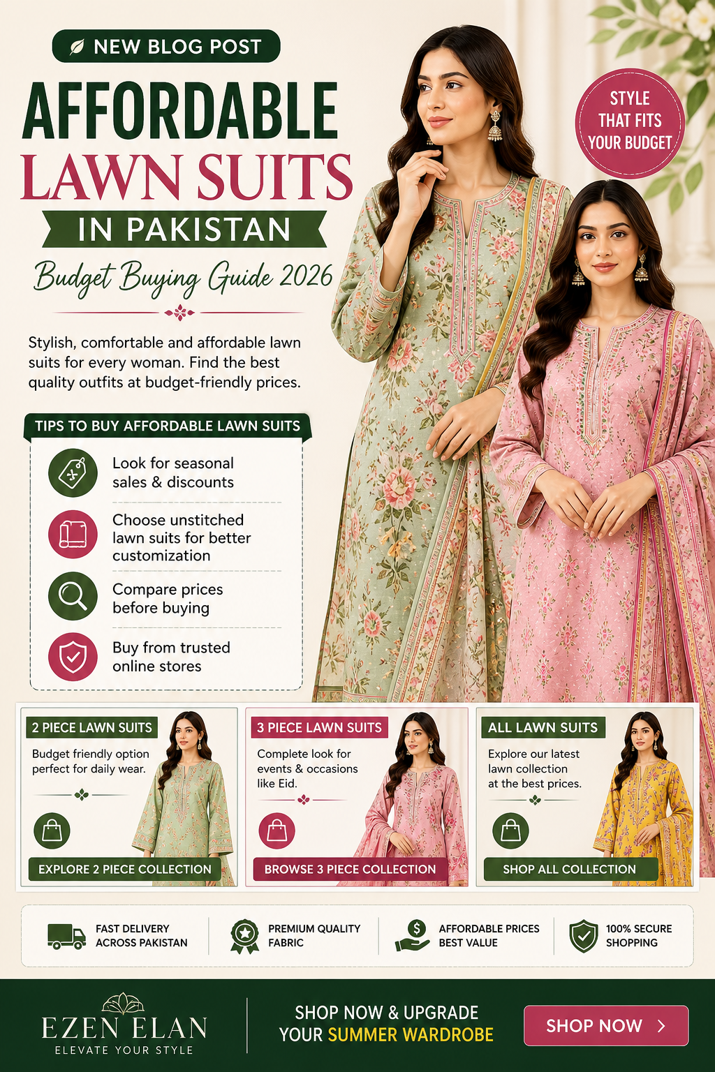 Affordable Lawn Suits in Pakistan – Budget Buying Guide 2026
