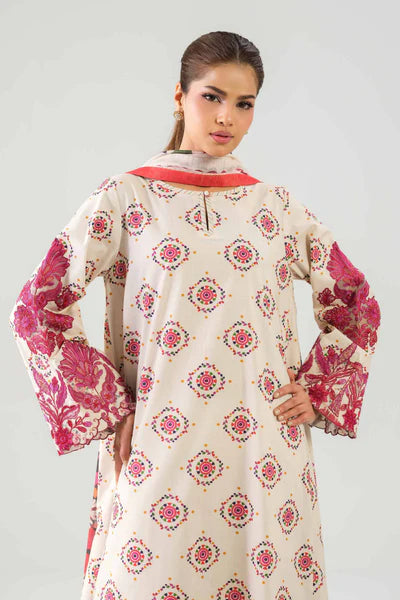 Original Nishat 3 Piece Unstitched Suit – Beige | 42502863