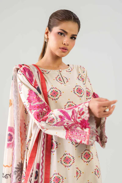 Original Nishat 3 Piece Unstitched Suit – Beige | 42502863