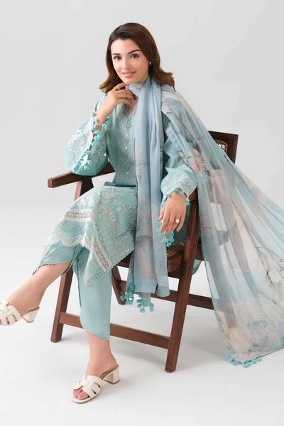 Original Nishat 3 Piece Unstitched - Digital Printed Embroidered Suit - 42601078