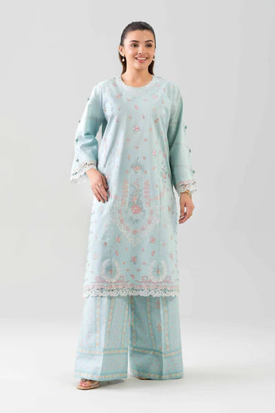 Original Nishat 2 Piece Unstitched - Digital Printed Embroidered Suit - 42601087