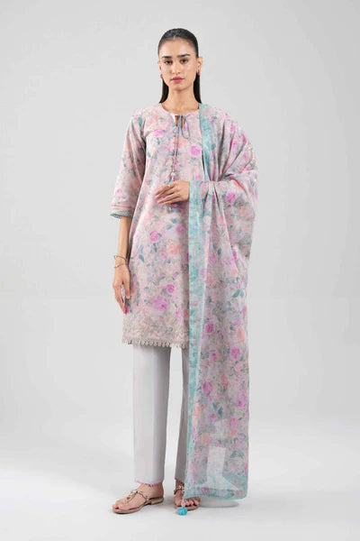 Original Nishat 3 Piece - Digital Printed Embroidered Suit - 42601192