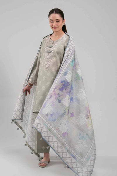 Original Nishat 3 Piece Unstitched Suit – Pale Olive 42601204  | Buy Online Pakistan