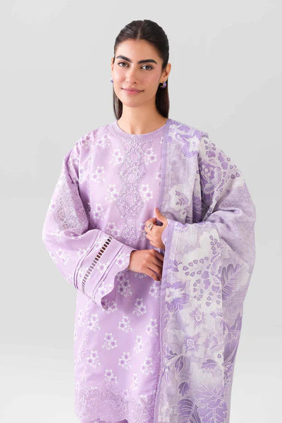 Original Nishat 3 Piece Unstitched Suit – Lilac Pink | 42601207