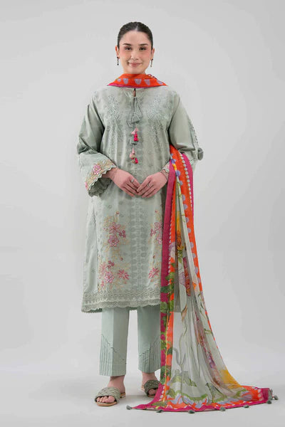 Original Nishat 3 Piece Unstitched - Digital Printed Embroidered Suit - 42601221