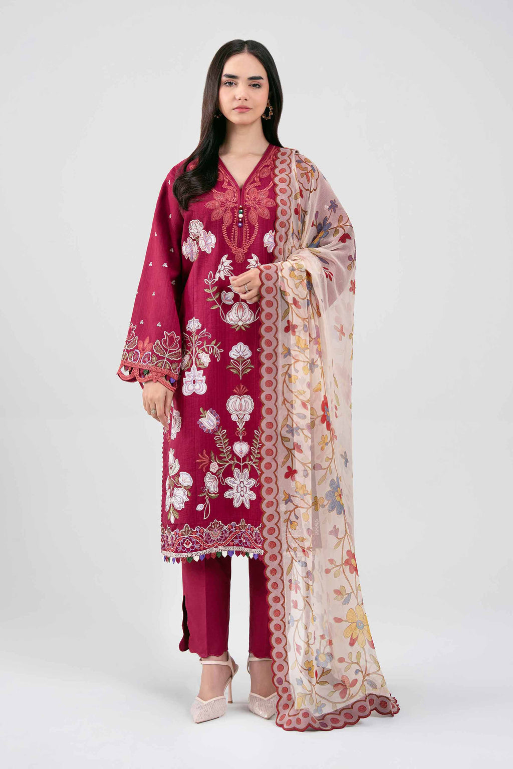 Original Nishat 3 Piece - Digital Printed Embroidered Suit - 42601313 | Buy Online in Pakistan