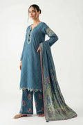 Nisha 3 Piece Unstitched Suit – Teal Blue & Dull Teal 42601358  | Buy Online Pakistan