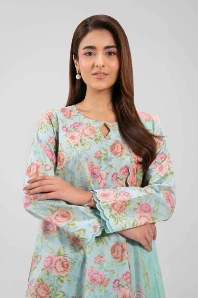 Original Nishat 3 Piece Unstitched Suit – Light Aqua 42601370  | Buy Online Pakistan