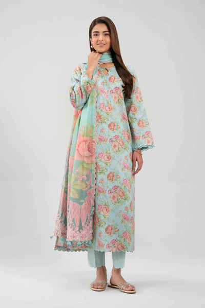 Original Nishat 3 Piece Unstitched Suit – Light Aqua 42601370  | Buy Online Pakistan