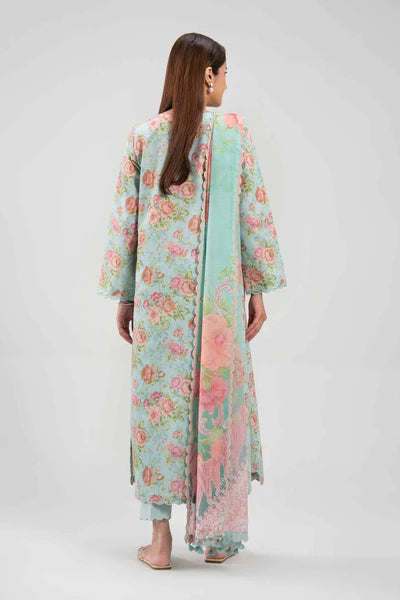 Original Nishat 3 Piece Unstitched Suit – Light Aqua 42601370  | Buy Online Pakistan