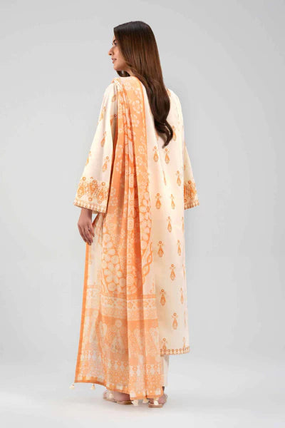Original Nishat 3 Piece Unstitched Suit – Light Beige | 42601374