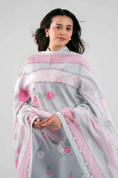 Original Nishat 3 Piece Unstitched Suit – Light Ash Grey | 42601382