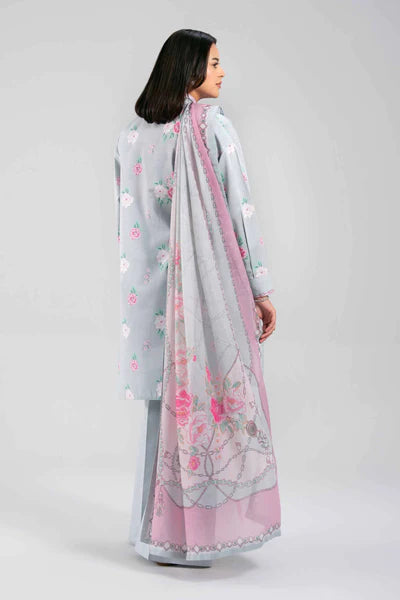 Original Nishat 3 Piece Unstitched Suit – Light Ash Grey | 42601382