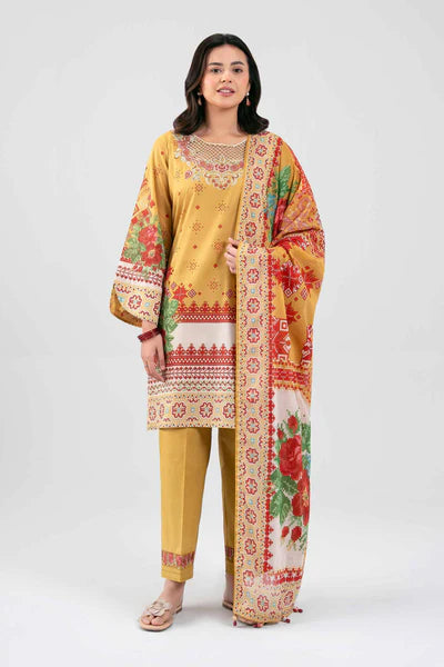 Original Nishat 3 Piece Unstitched - Digital Printed Embroidered Suit - 42601455