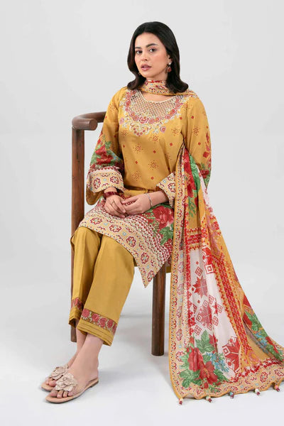Original Nishat 3 Piece Unstitched - Digital Printed Embroidered Suit - 42601455