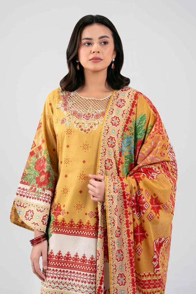 Original Nishat 3 Piece Unstitched - Digital Printed Embroidered Suit - 42601455