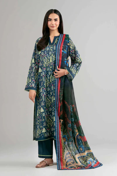 Original Nishat 3 Piece Unstitched - Digital Printed Suit - 42601495