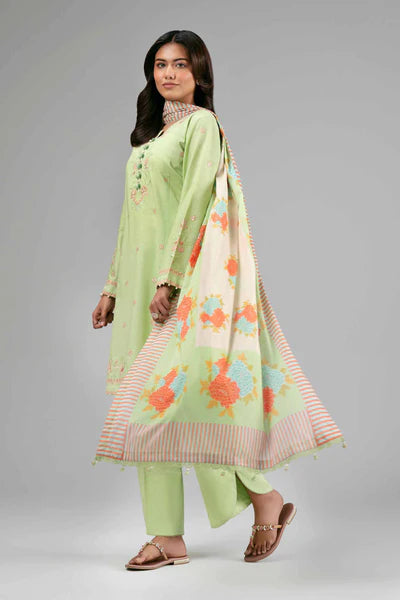 Original Nishat 3 Piece Unstitched - Digital Printed Embroidered Suit - 42601530