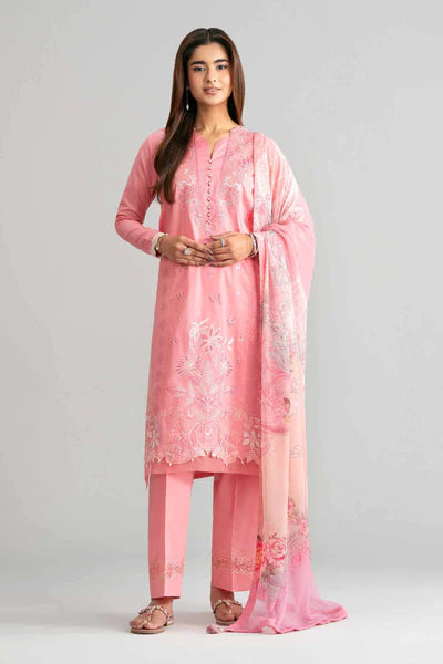 Original Nishat 3 Piece Unstitched - Digital Printed Embroidered Suit - 42601551