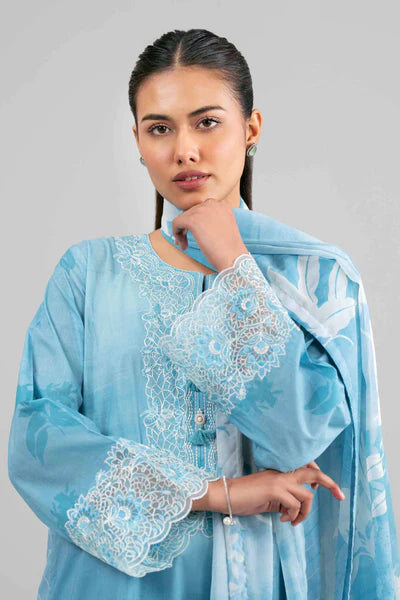 Original Nishat 3 Piece Unstitched - Digital Printed Embroidered Suit - 42601559