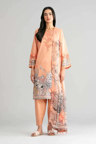 Original Nishat 3 Piece Unstitched - Digital Printed Embroidered Suit - 42601563
