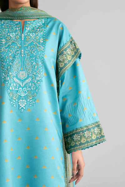 Original Nishat 3 Piece Unstitched - Digital Printed Embroidered Suit - 42601567
