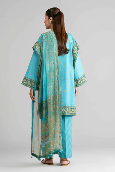 Original Nishat 3 Piece Unstitched - Digital Printed Embroidered Suit - 42601567