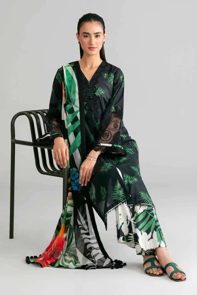 Original Nishat 3 Piece Unstitched - Digital Printed Embroidered Suit - 42601570