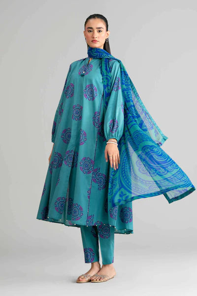 Original Nishat 3 Piece Unstitched - Digital Printed Suit - 42601583