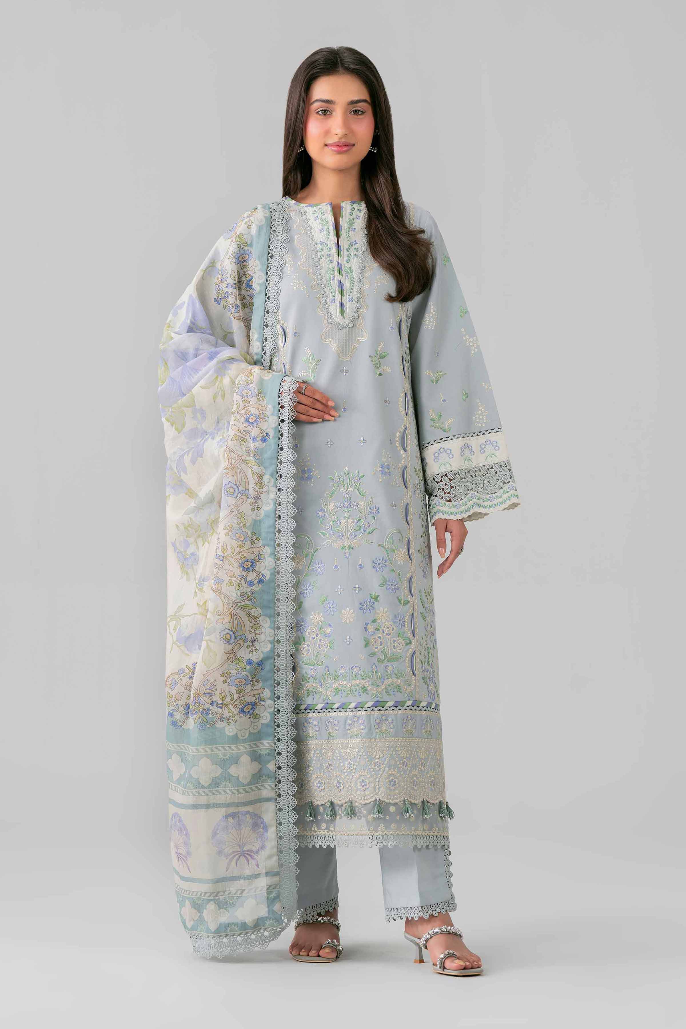 Original Nishat 3 Piece - Digital Printed Embroidered Suit - 42601692 | Buy Online in Pakistan