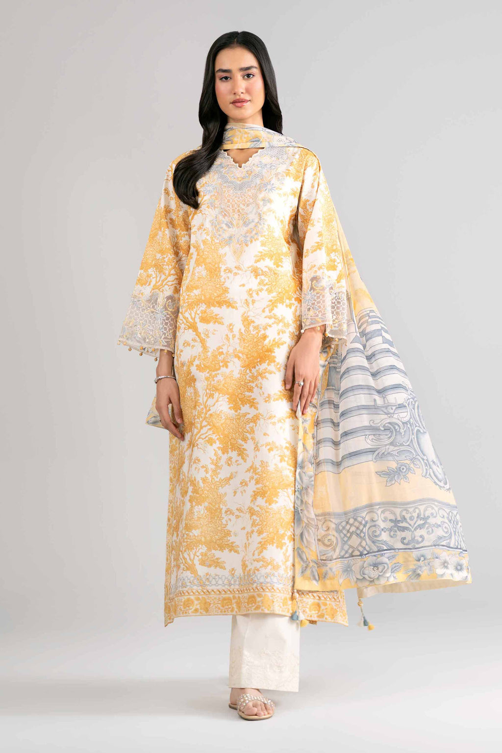 Original Nishat 3 Piece - Digital Printed Embroidered Suit - 42601740 | Buy Online in Pakistan