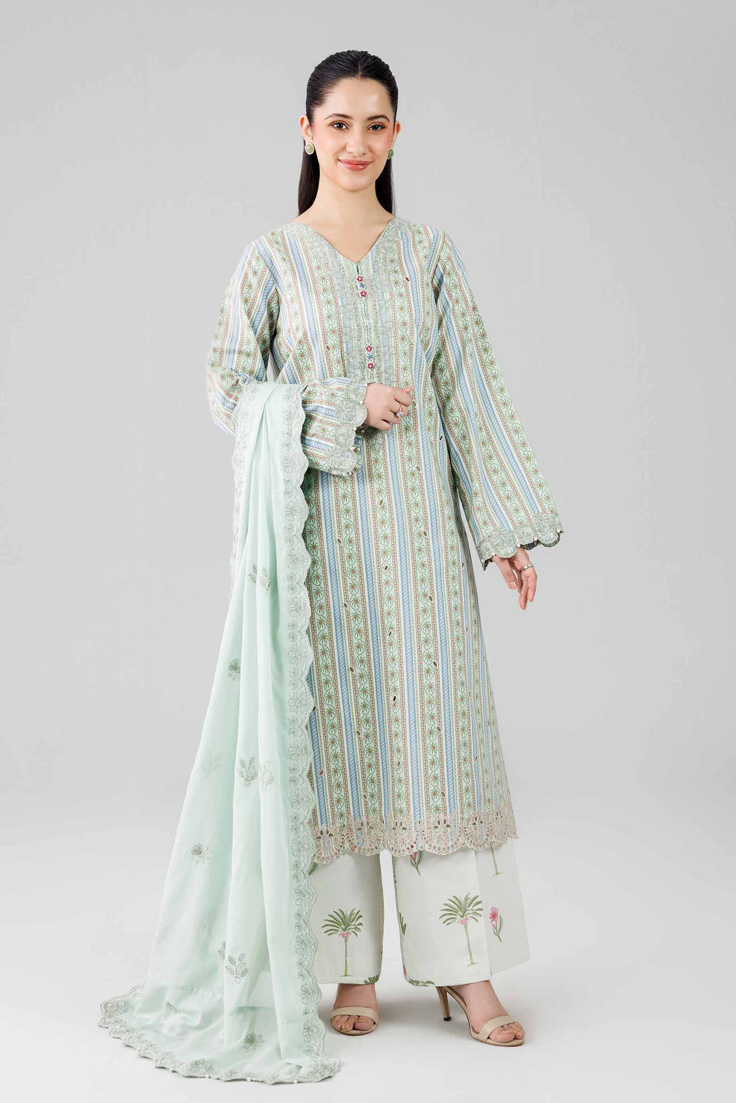 Original Nishat 3 Piece - Printed Embroidered Suit - 42601805 | Buy Online in Pakistan