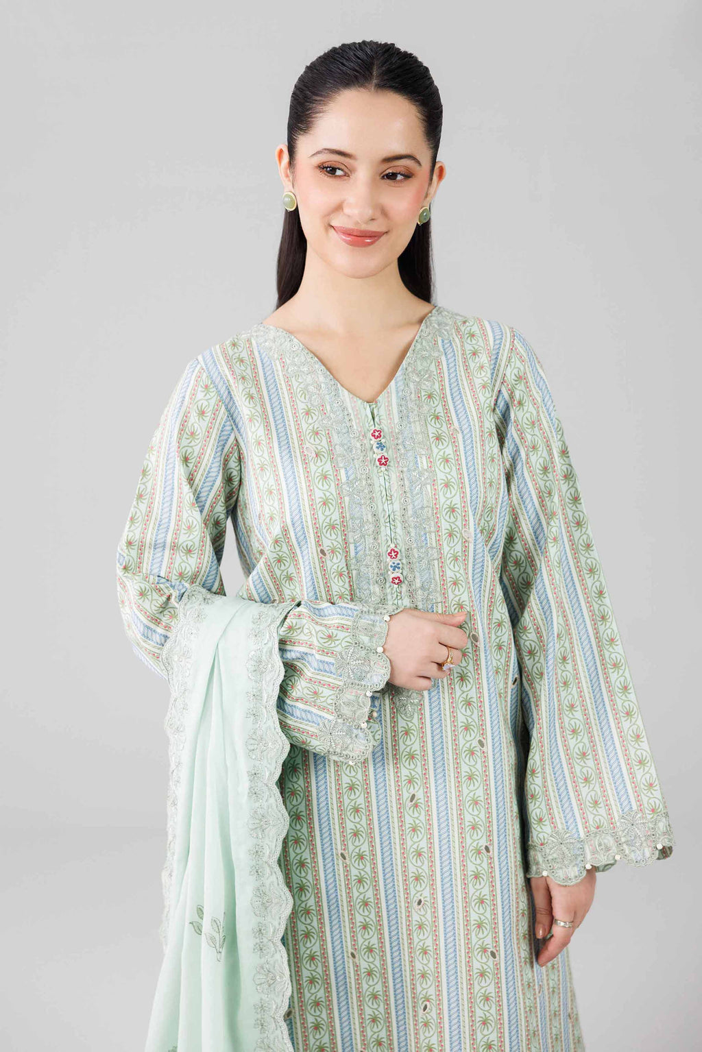 Original Nishat 3 Piece - Printed Embroidered Suit - 42601805 | Buy Online in Pakistan