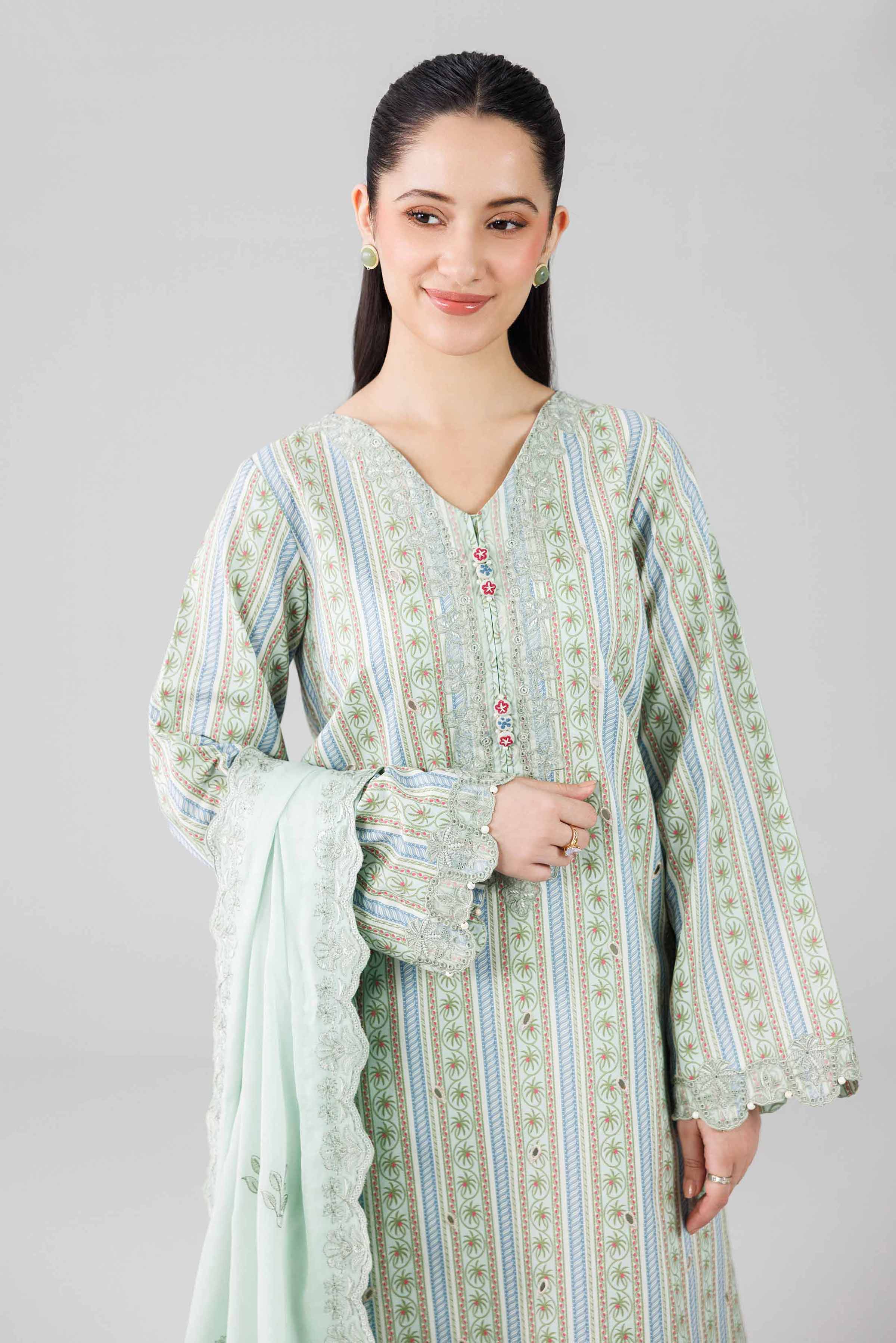 Original Nishat 3 Piece - Printed Embroidered Suit - 42601805 | Buy Online in Pakistan