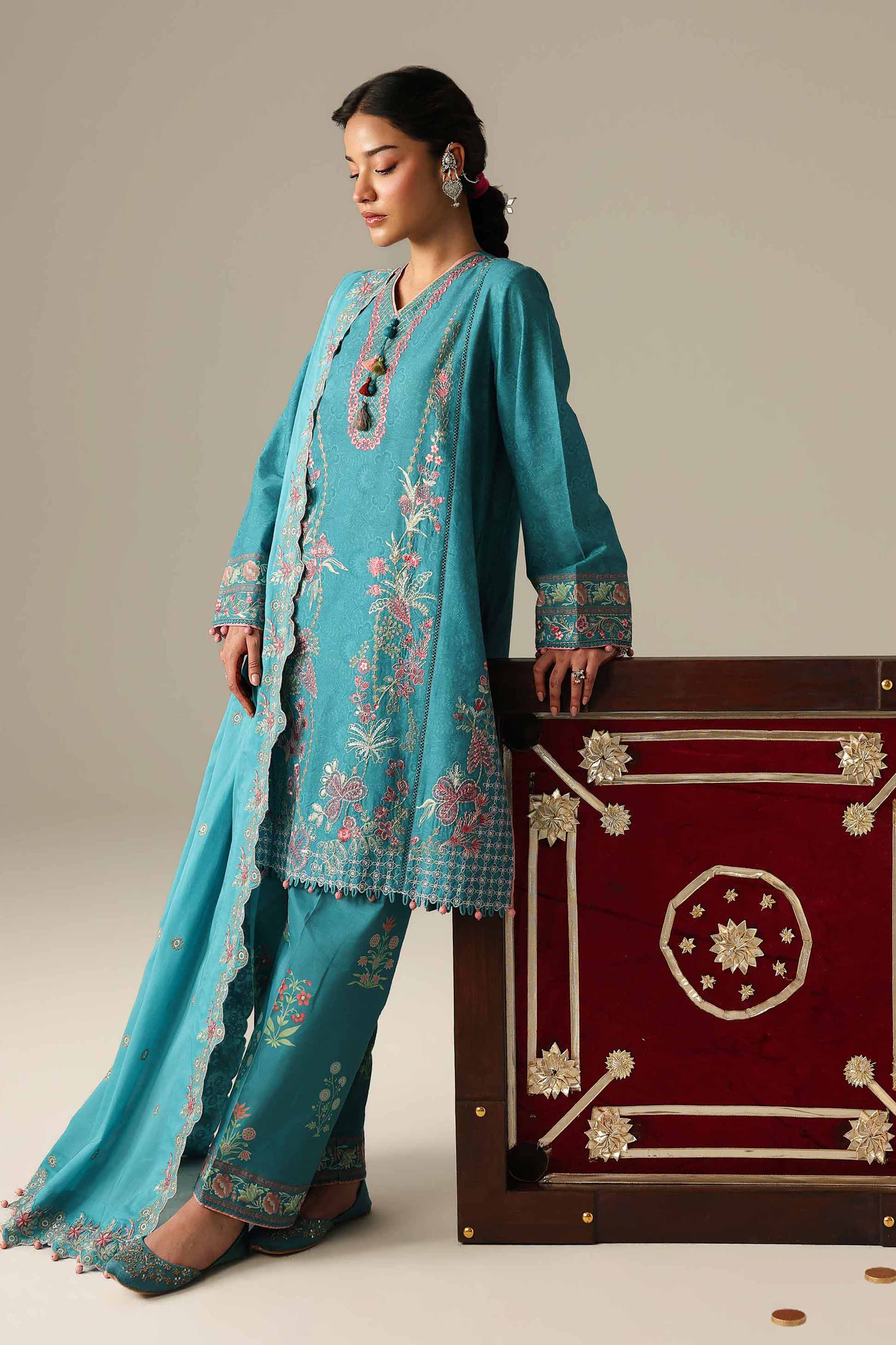 Original Nishat 3 Piece - Printed Embroidered Suit - 42601806 | Buy Online in Pakistan