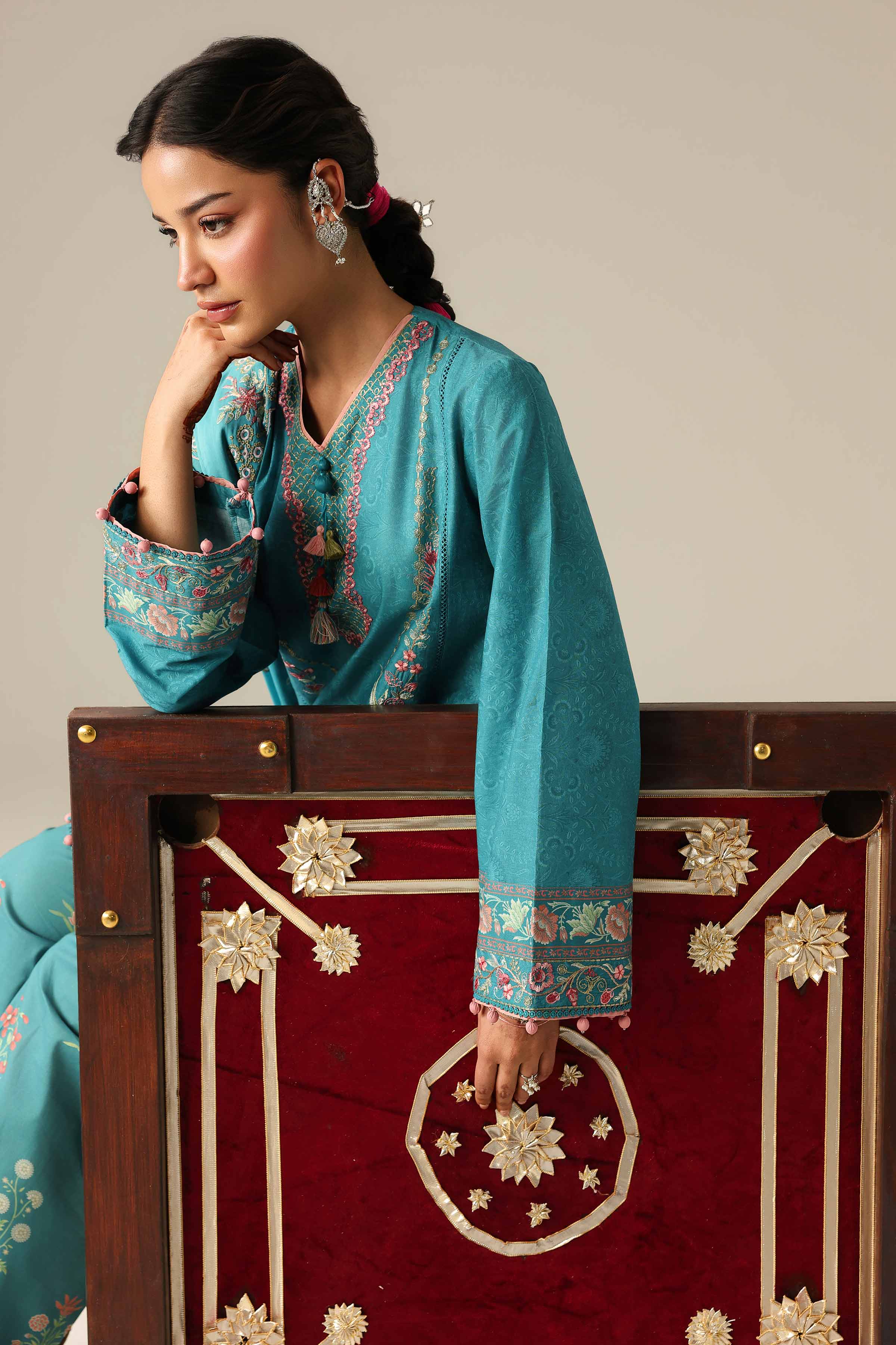 Original Nishat 3 Piece - Printed Embroidered Suit - 42601806 | Buy Online in Pakistan