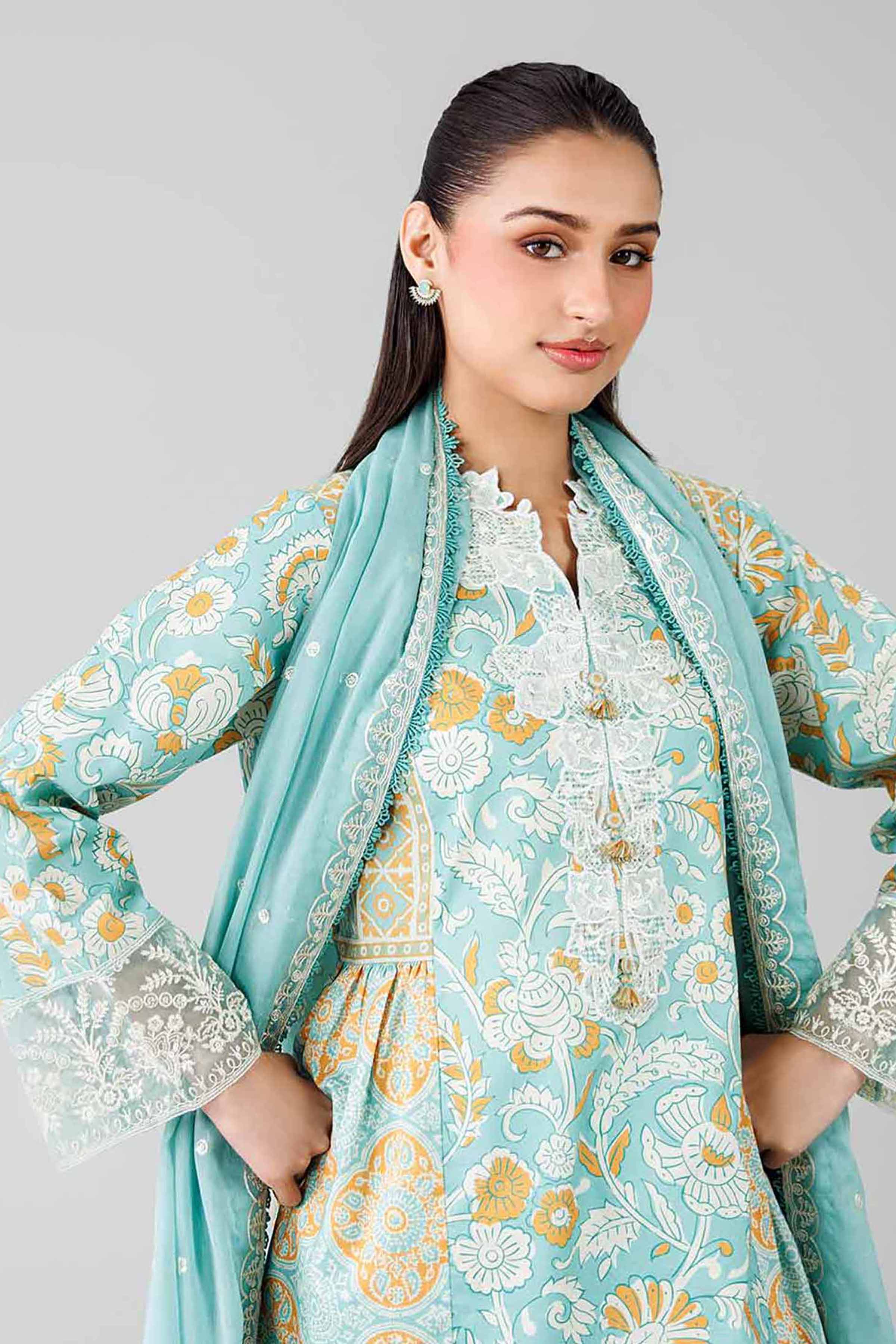 Original Nishat 3 Piece - Printed Embroidered Suit - 42601817 | Buy Online in Pakistan