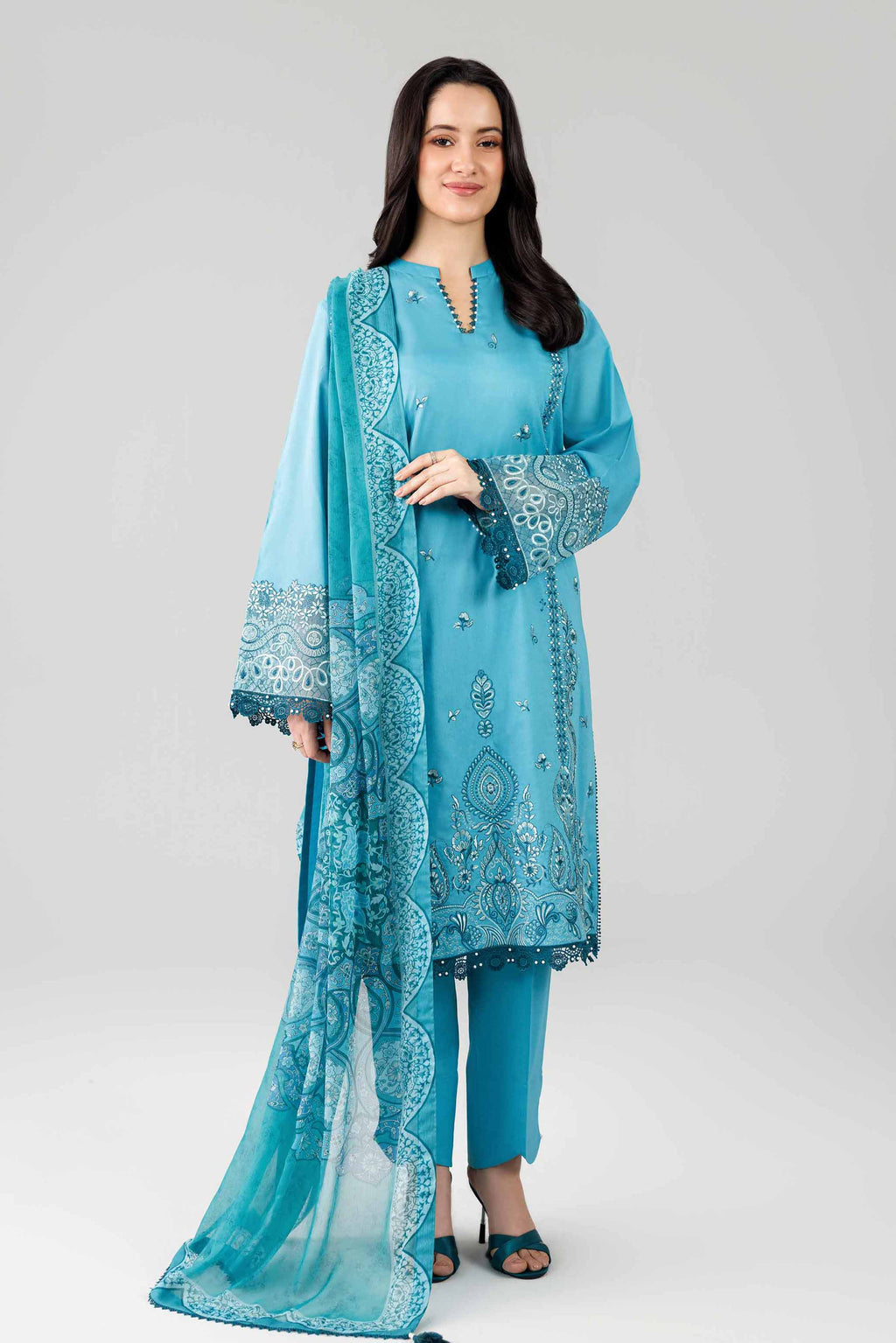 Original Nishat 3 Piece - Digital Printed Embroidered Suit - 42601831 | Buy Online Pakistan