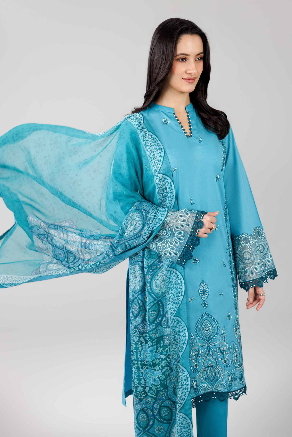 Original Nishat 3 Piece - Digital Printed Embroidered Suit - 42601831 | Buy Online Pakistan