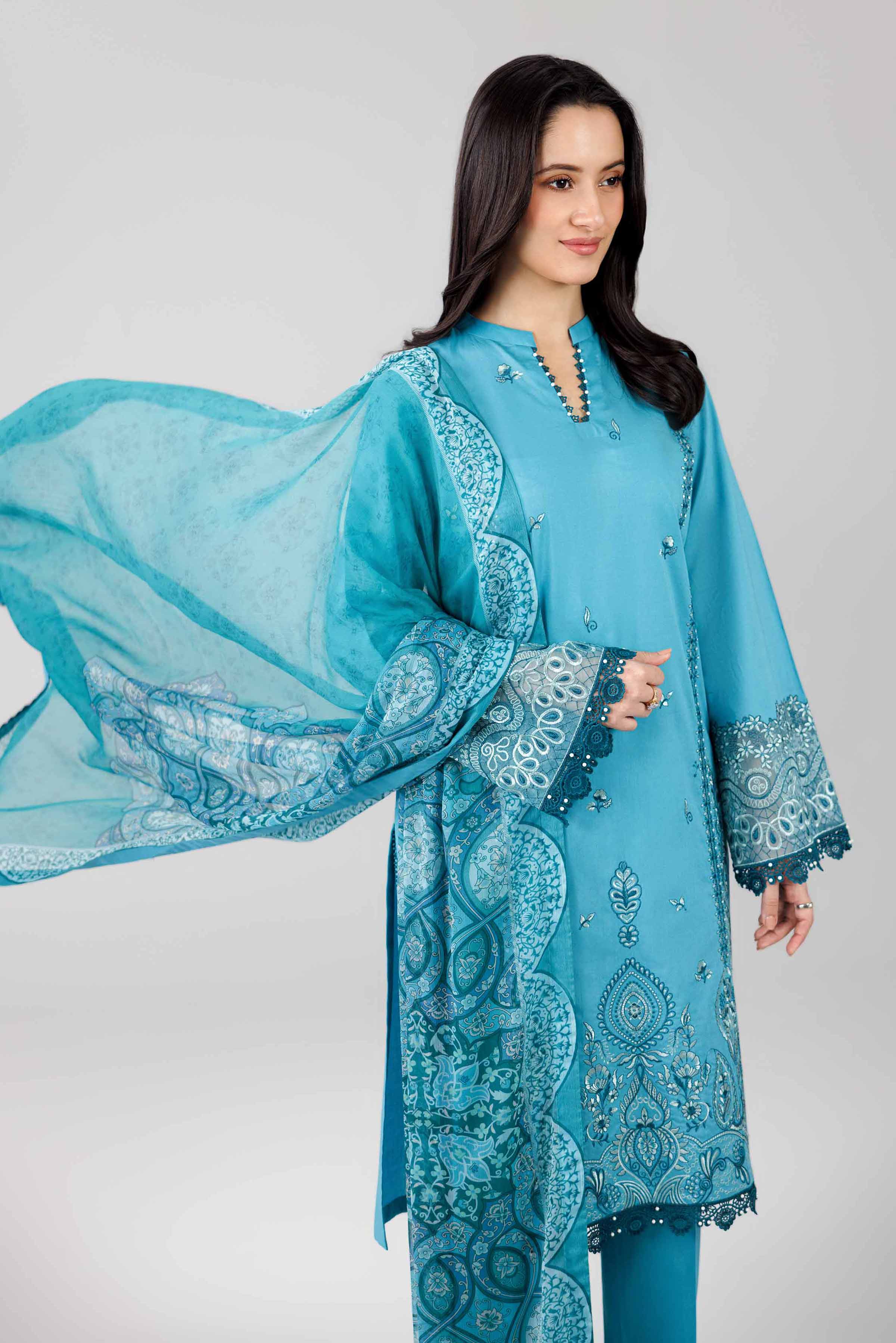Original Nishat 3 Piece - Digital Printed Embroidered Suit - 42601831 | Buy Online Pakistan