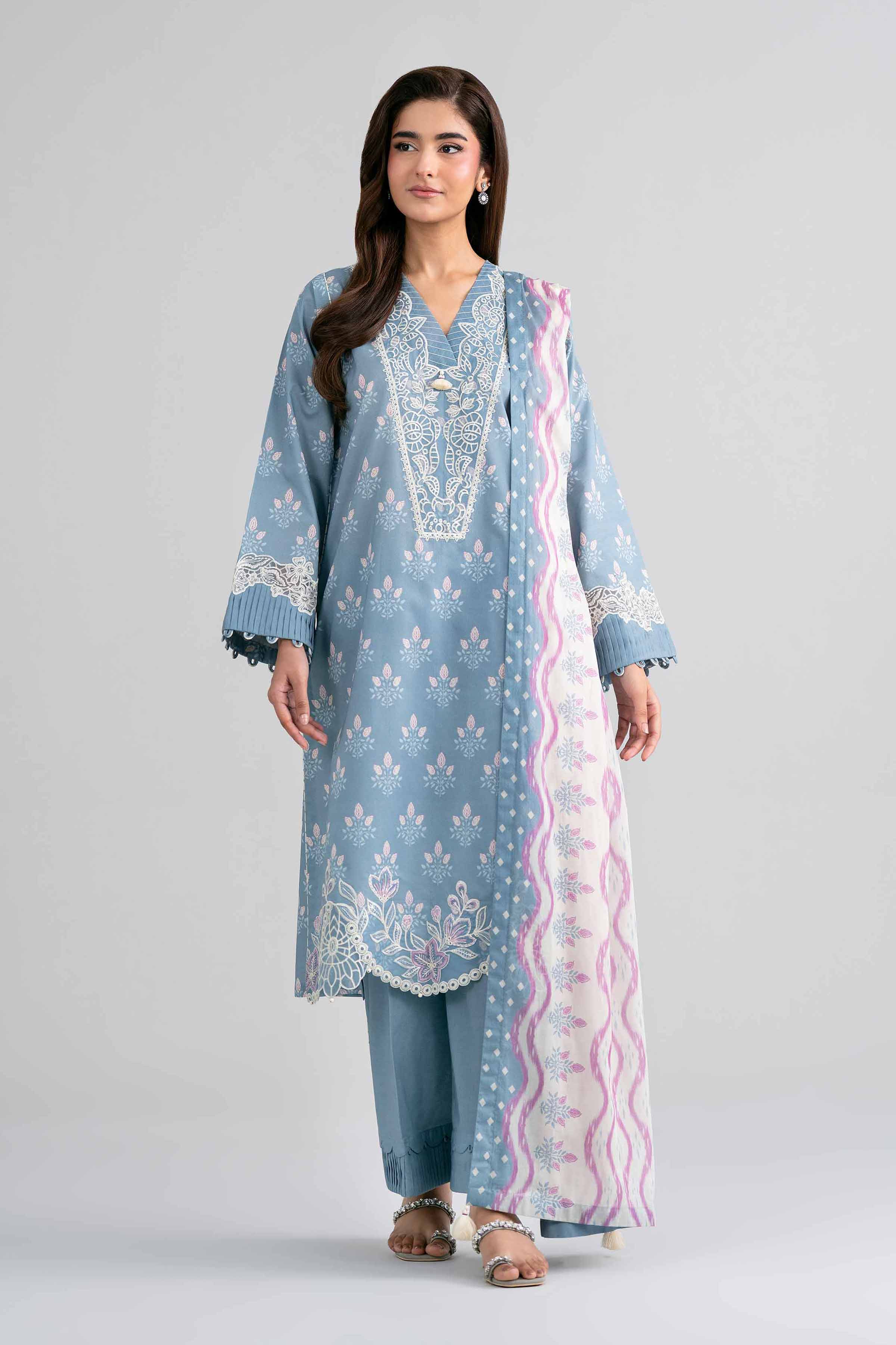 Original Nishat 3 Piece - Printed Embroidered Suit - 42601964 | Buy Online in Pakistan