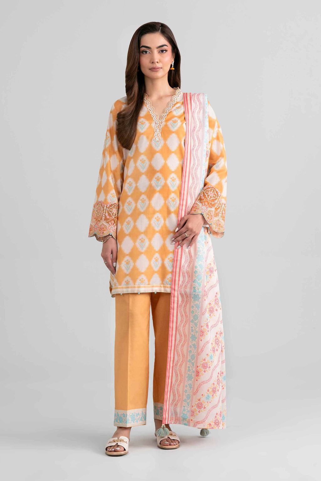 Original Nishat 3 Piece - Printed Embroidered Suit - 42601965 | Buy Online in Pakistan