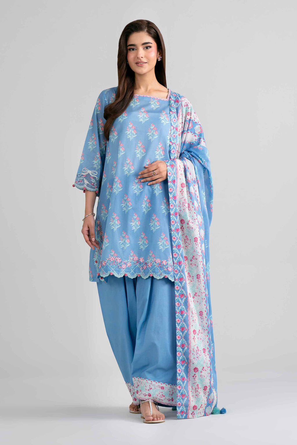Original Nishat 3 Piece - Printed Embroidered Suit - 42601966 | Buy Online in Pakistan
