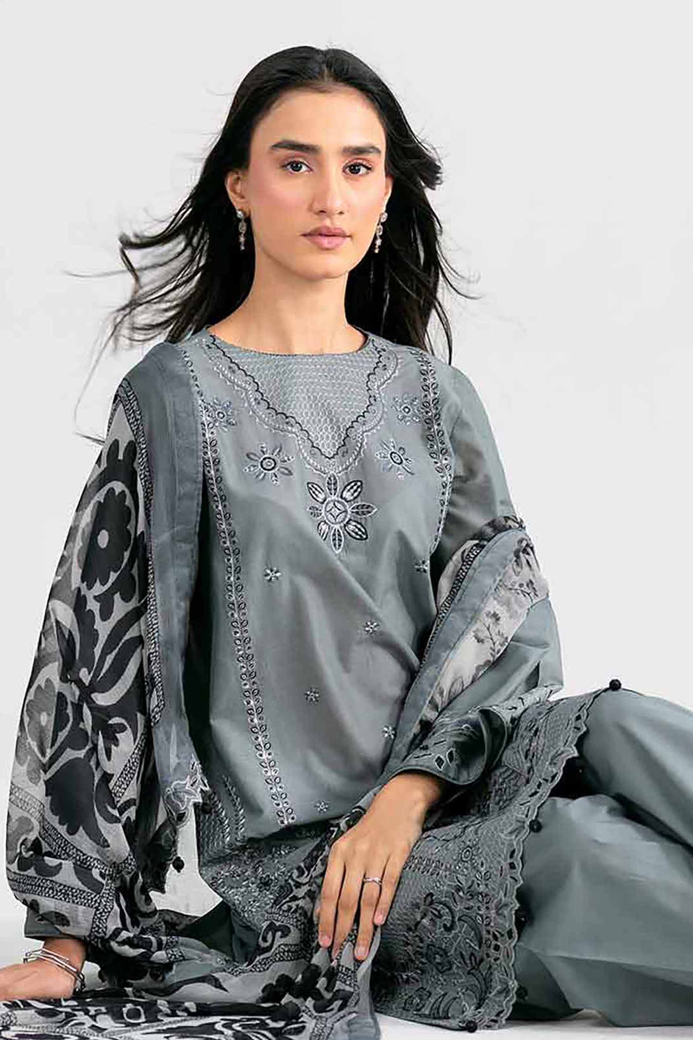 Original Nishat 3 Piece - Digital Printed Embroidered Suit - 42601987 | Buy Online in Pakistan