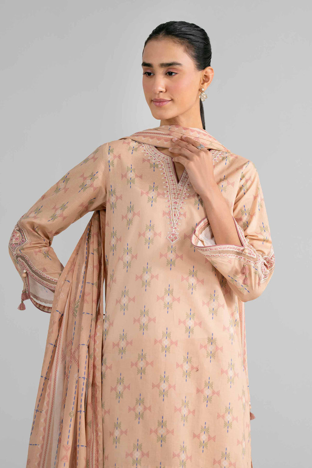 Original Nishat 3 Piece - Printed Embroidered Suit - 42602015 | Buy Online in Pakistan