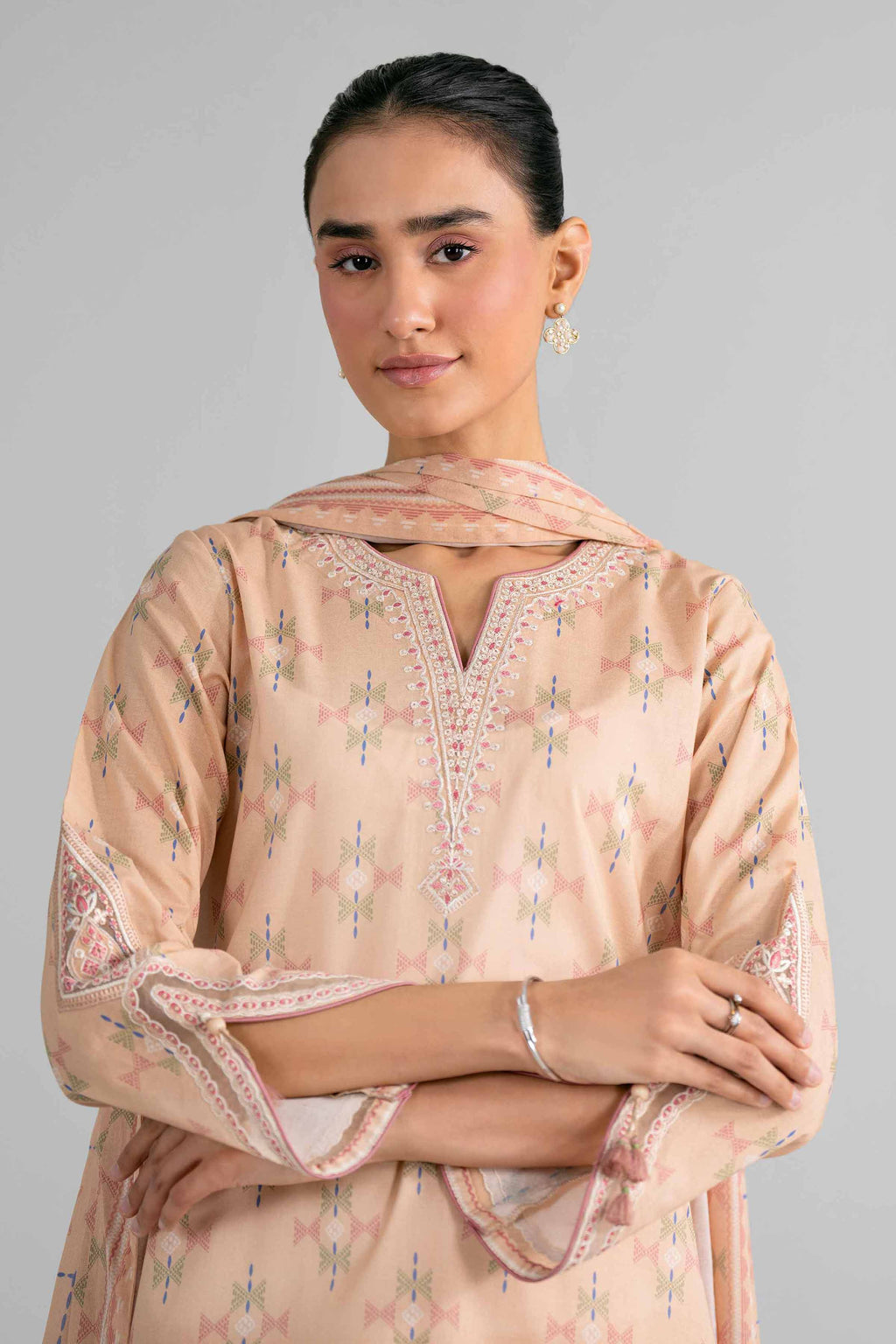 Original Nishat 3 Piece - Printed Embroidered Suit - 42602015 | Buy Online in Pakistan