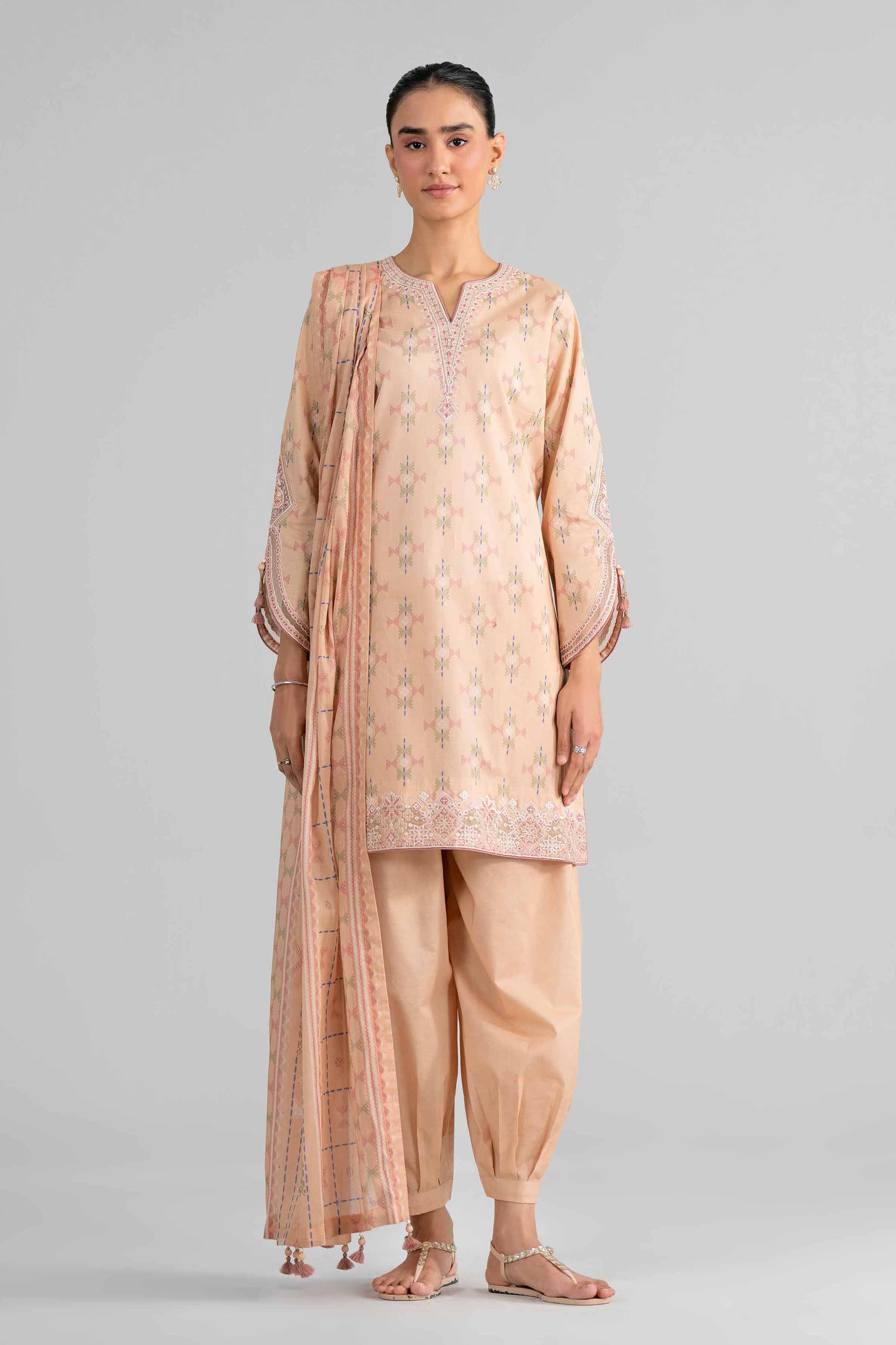 Original Nishat 3 Piece - Printed Embroidered Suit - 42602015 | Buy Online in Pakistan
