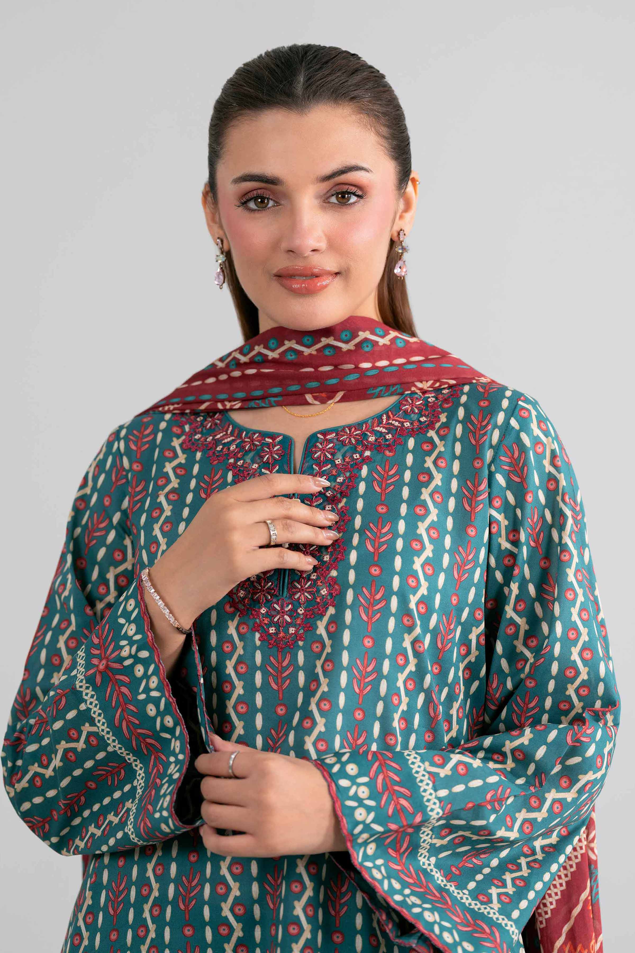 Original Nishat 3 Piece - Printed Embroidered Suit - 42602016 | Buy Online in Pakistan