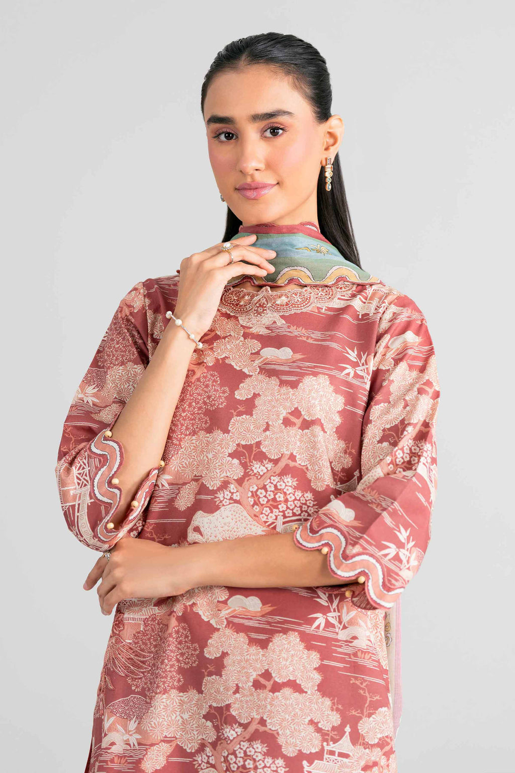 Original Nishat 3 Piece - Printed Embroidered Suit - 42602019 | Buy Online in Pakistan